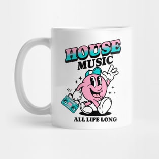 HOUSE  - Retro Mascot All Life Long (black/pink) Mug